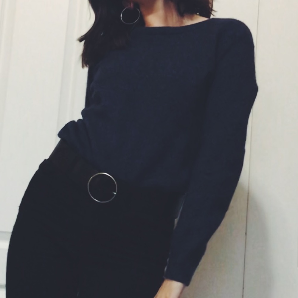 Slim navy blue J. Crew sweater 👑💙